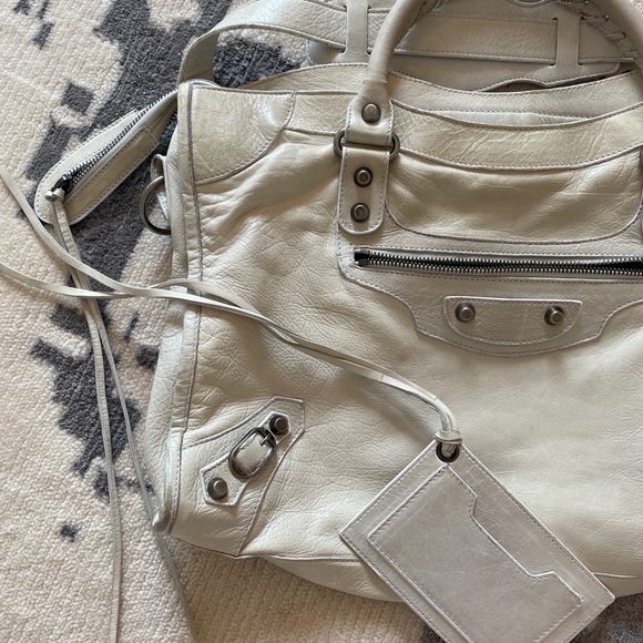 2004 Balenciaga White City Bag Chèvre Pewter 😍😍 - Picture 2 of 7